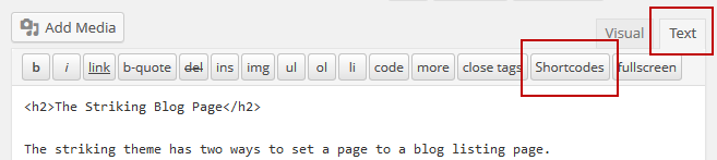 striking-shortcode-generator-textmode